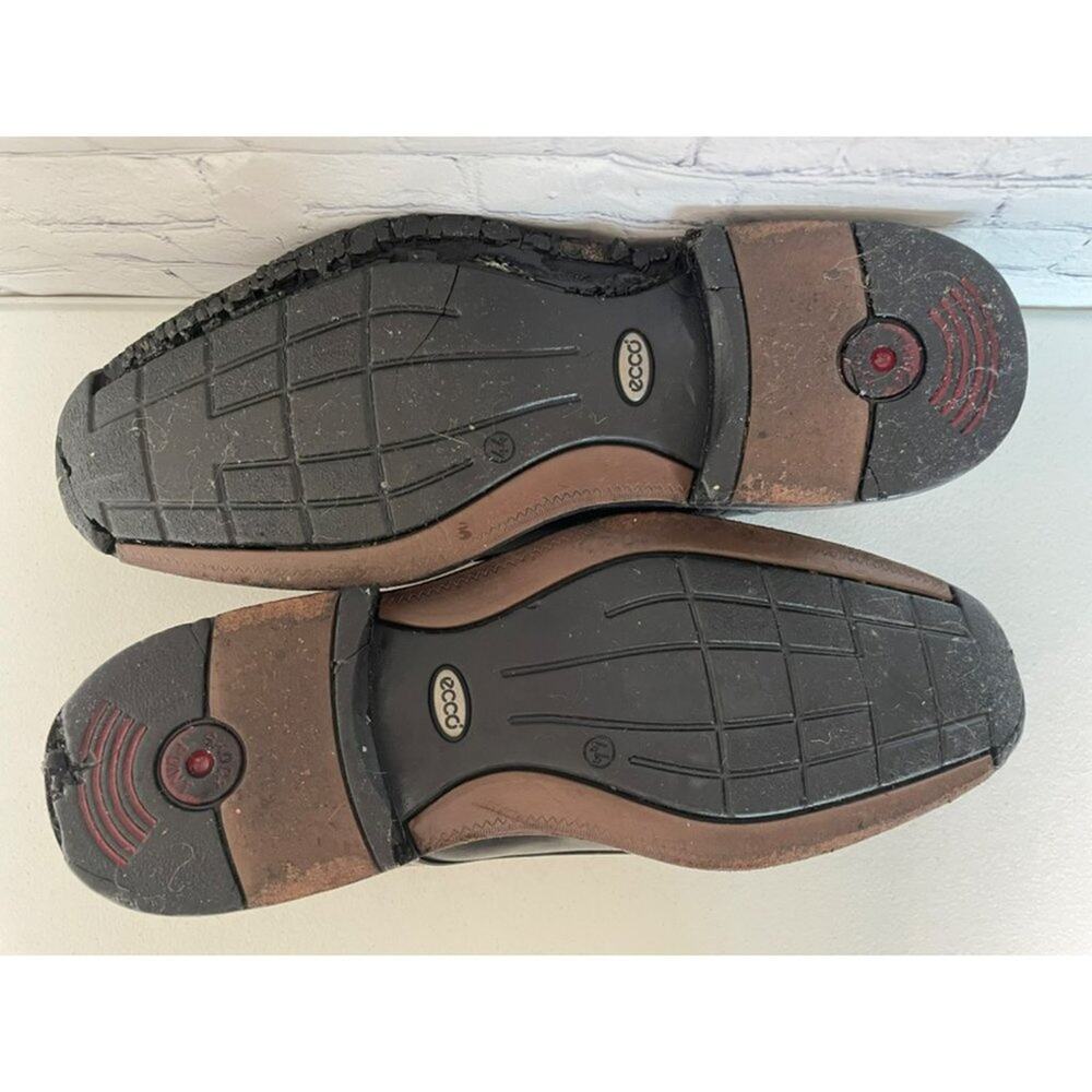 ECCO Men's Black Melbourne Tie Shoe Size EU 44 / US 10.5 - Pre-owned, Some Wear - Picture 10 of 13